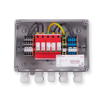 enwitec overvoltage protection DC type II, 2 MPPTs, terminals