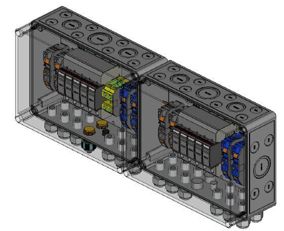 Phoenix Contact overvoltage protection DC, type II, 4 MPP trackers, terminals