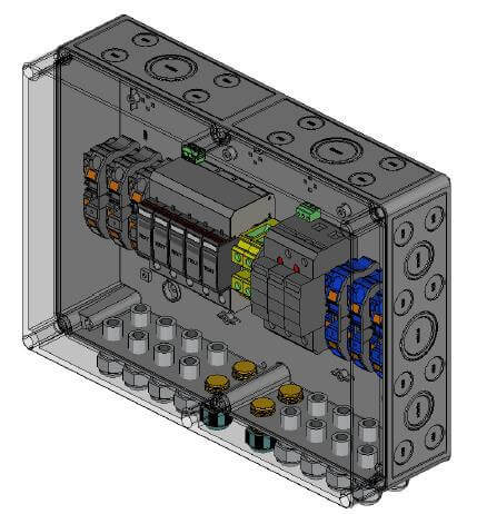 Phoenix Contact overvoltage protection DC, type II, 3 MPP trackers, terminals