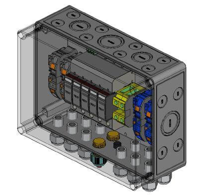 Phoenix Contact overvoltage protection DC, type II, 2 MPP trackers, terminals