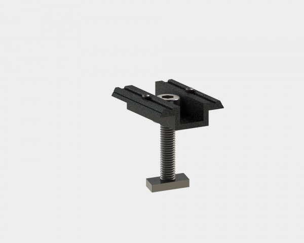 Alumero middle clamp 38-47 pre-assembled, with pin, black