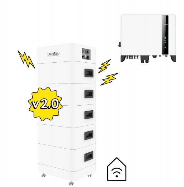 Dyness Tower 2.0 T17 with 16.9 kWh with Solis S6 3P-Hybrid – 10 kW