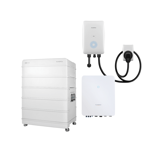 Sungrow 3-phase solution with 8 kVA inverter, EV charger and 16 kWh storage
