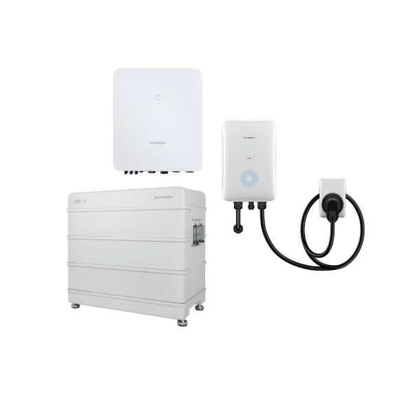 Sungrow 3-phase solution with 8 kVA inverter, EV charger and 9.6 kWh storage