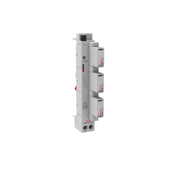 Raycap 60 mm busbar type I+II – free from leakage current – ProTec 60 T1-300-3+1-R
